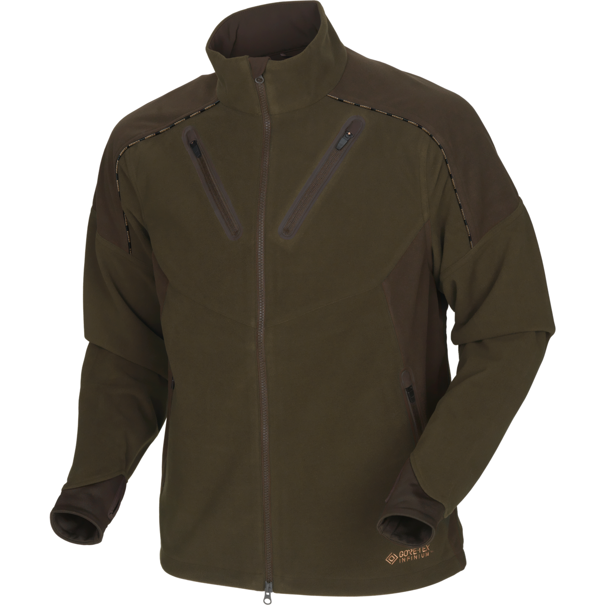 Mountain Hunter fleece jakke Hunting green/Shadow brown - Härkila