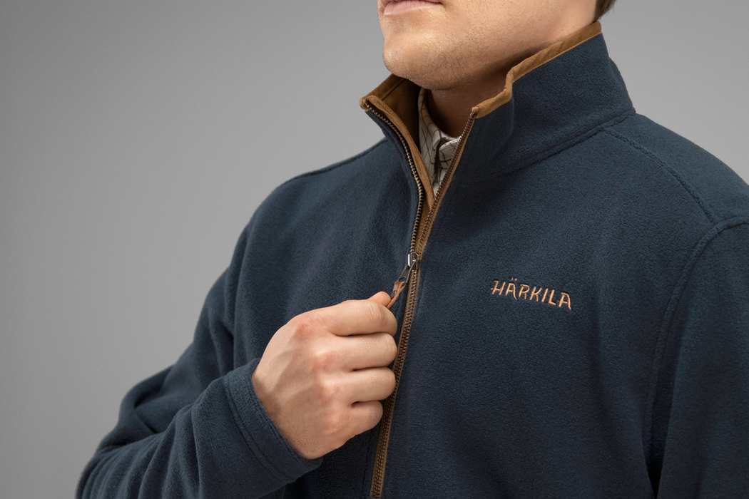 Sandhem fleece pullover Dark navy melange - Härkila