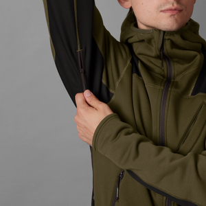 Deer Stalker - fleece hoodie Willow green/Shadow brown - Härkila