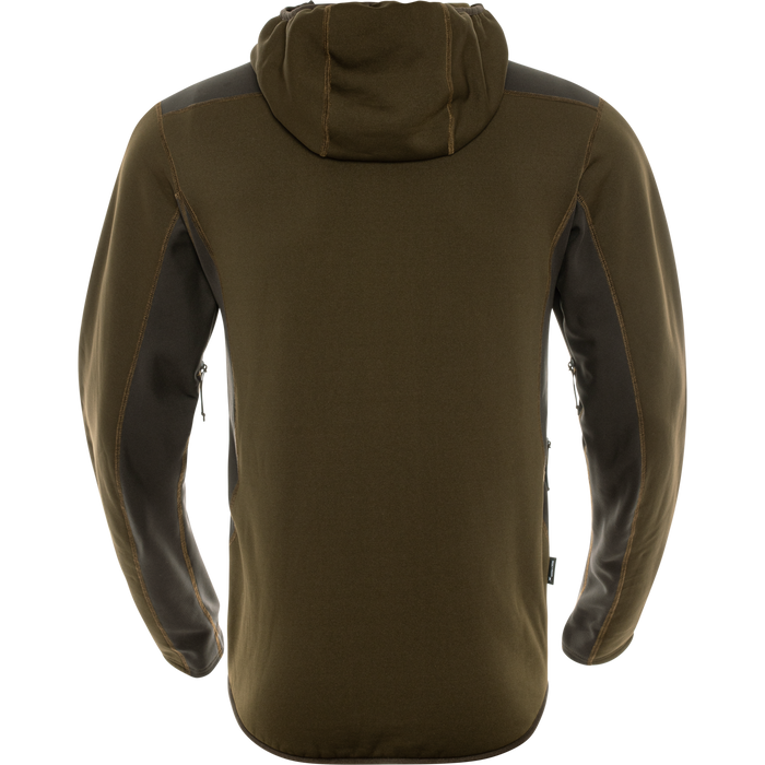 Deer Stalker fleece hoodie Willow green/Shadow brown - Härkila