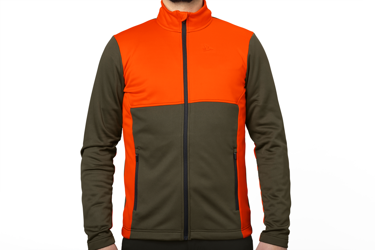 Elliot fleece - Pine green/Hi-Vis orange - Seeland