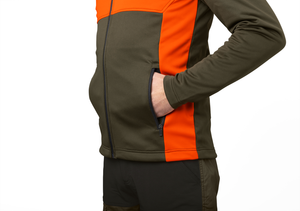 Elliot fleece - Pine green/Hi-Vis orange - Seeland