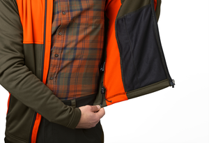 Elliot fleece - Pine green/Hi-Vis orange - Seeland