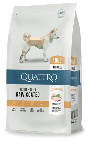 Quattro Super Premium All Breed Adult, Extra Poultry 12kg — 2 sække