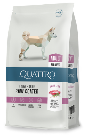 Quattro Super Premium All Breed Adult, Rice & Extra Lamb 12kg — 2 sække