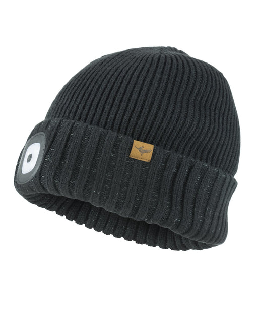 WP Cold Weather LED Roll Cuff Beanie - Sealskinz - BLACK