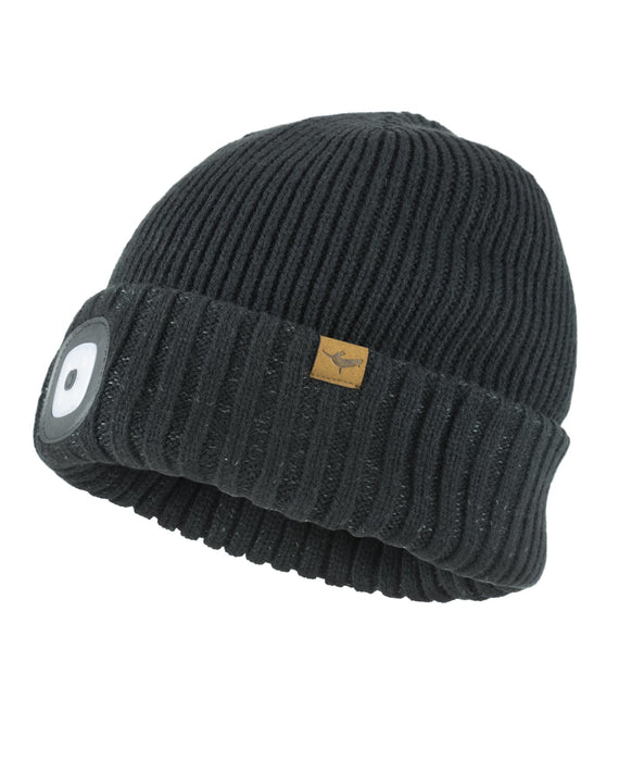 WP Cold Weather LED Roll Cuff Beanie - Sealskinz - BLACK
