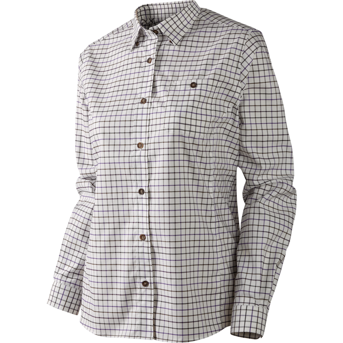 Lancaster Lady L/S skjorte Blackberry check - Härkila