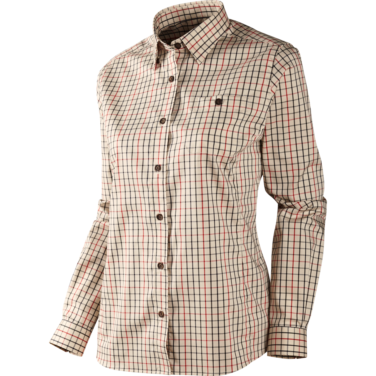 Lancaster Lady L/S skjorte - Red check - Härkila