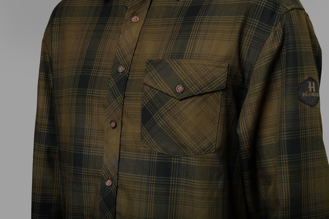 Driven Hunt flannel skjorte Olive green check - Härkila