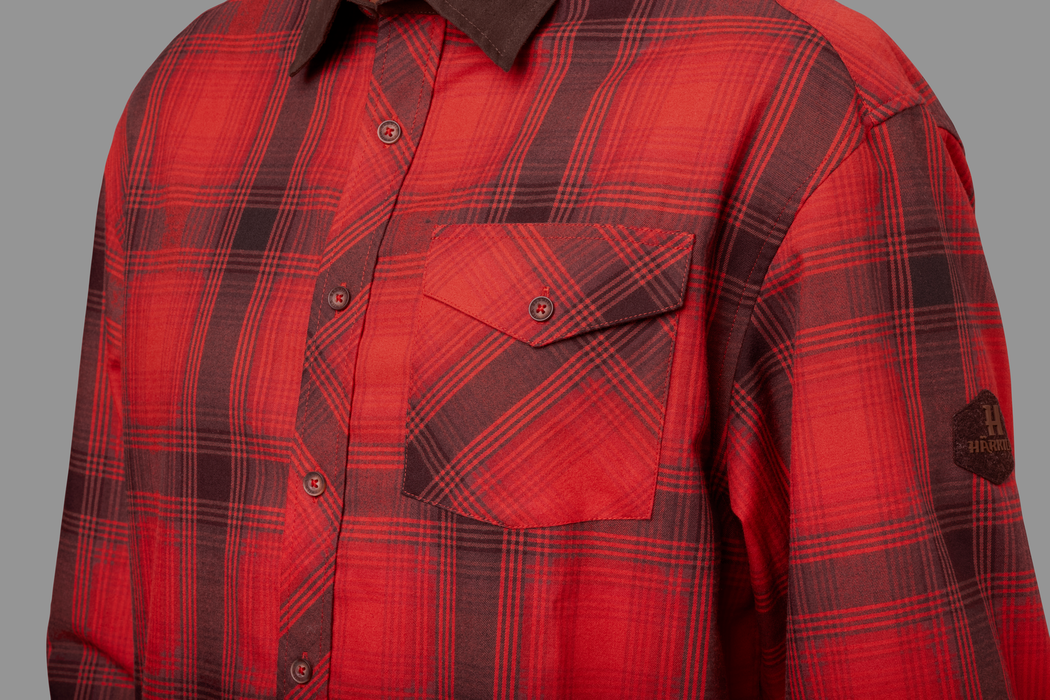 Driven Hunt flannel skjorte Red/Black check - Härkila