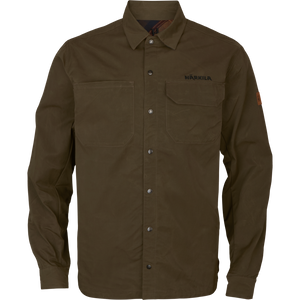 Eirik reversible skjorte jakke Dark warm olive/Burgundy - Härkila