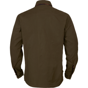 Eirik reversible skjorte jakke Dark warm olive/Burgundy - Härkila