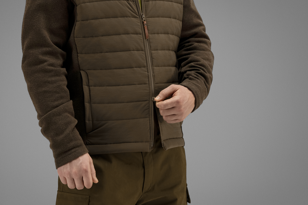 Retrieve Insulated cardigan Dark warm olive - Härkila