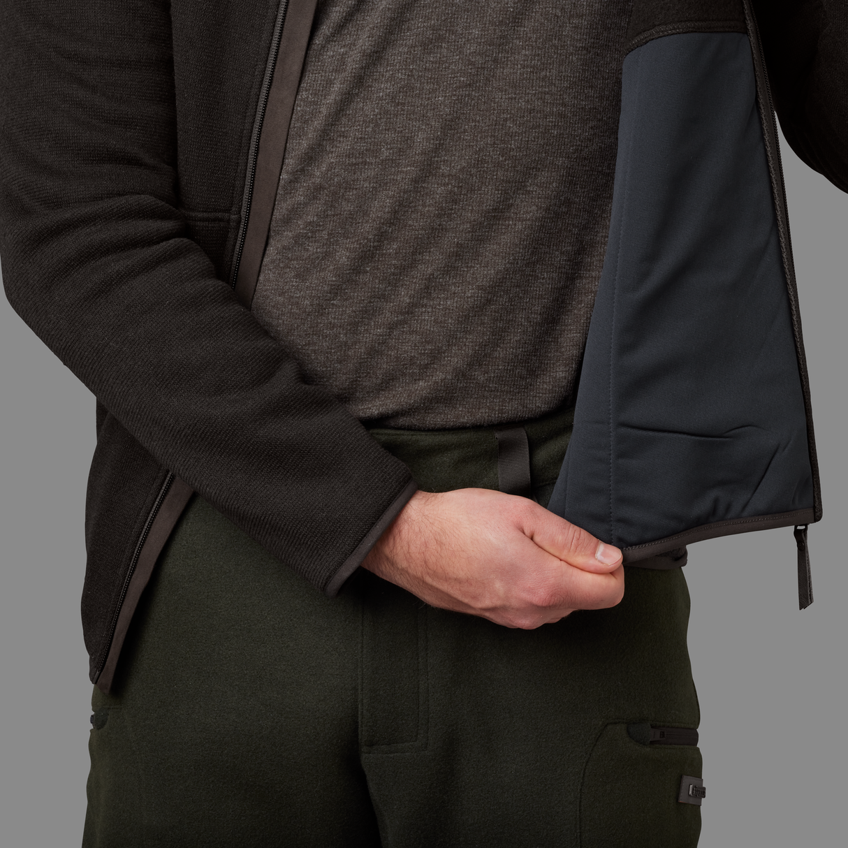 Metso full zip - Shadow brown  - Härkila
