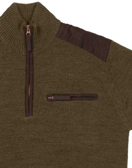 Buckthorn half zip sweater Shaded olive melange - Seeland