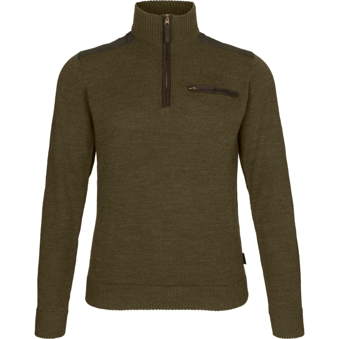 Buckthorn half zip sweater Shaded olive melange - Seeland