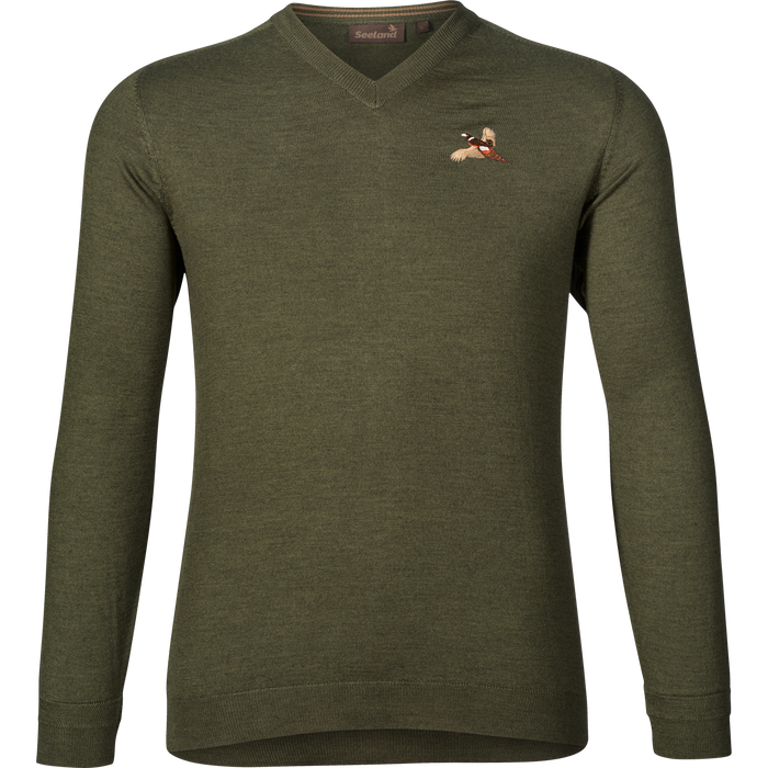 Woodcock V-neck pullover Classic green - Seeland