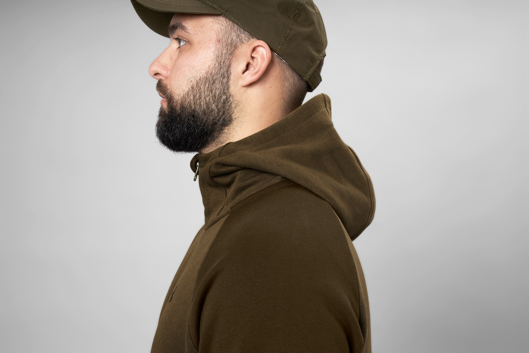 Seeland Cross hoodie w/zip Dark Olive - Seeland