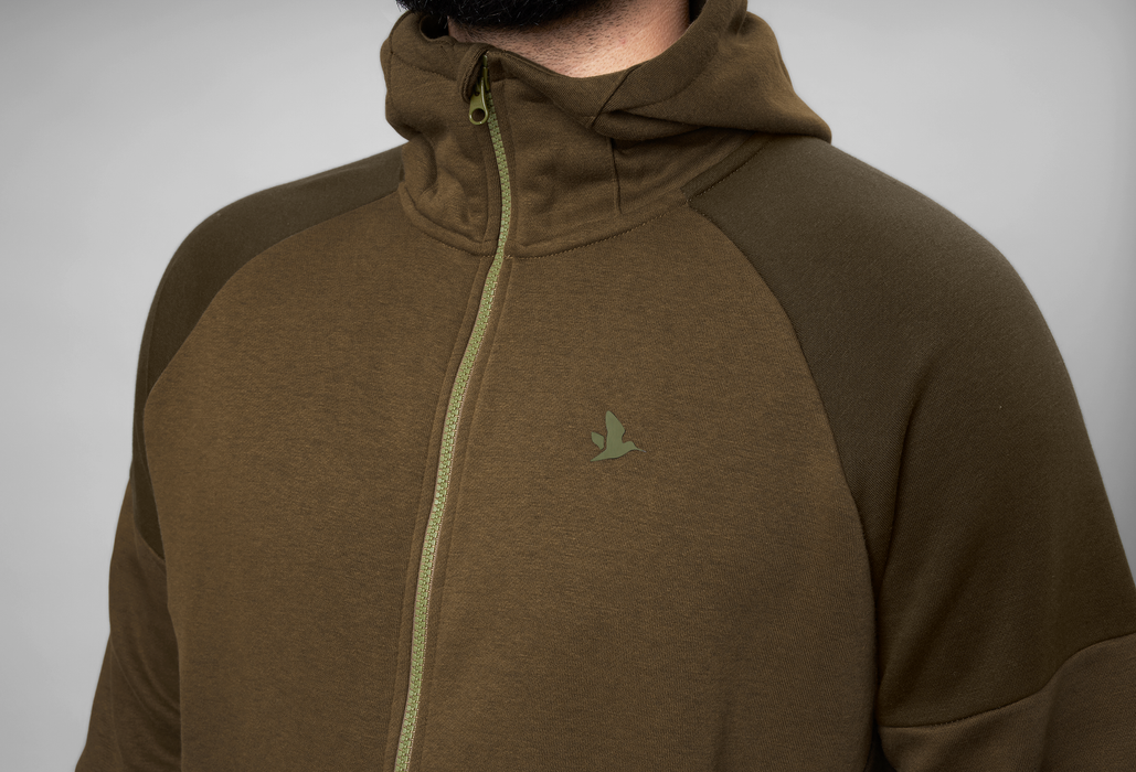 Seeland Cross hoodie w/zip Dark Olive - Seeland