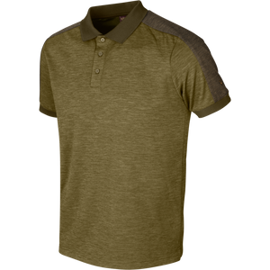 Härkila Tech polo - Dark olive/Willow green - Härkila