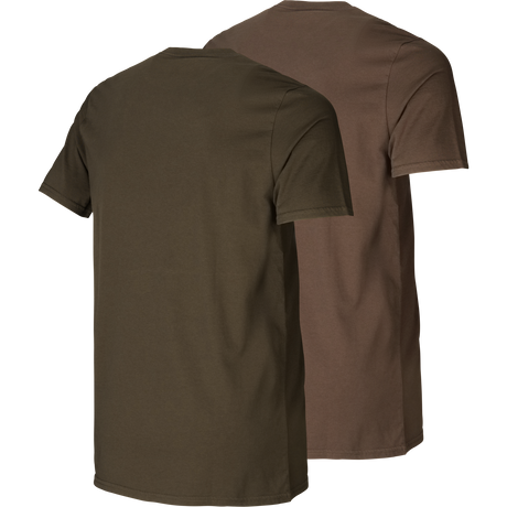 Härkila graphic t-shirt 2-pack - Willow green/Slate brown - Härkila