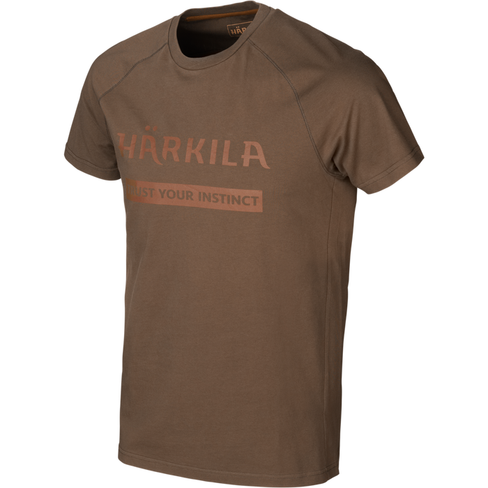 Härkila logo t-shirt 2-pack Willow green/Slate brown - Härkila