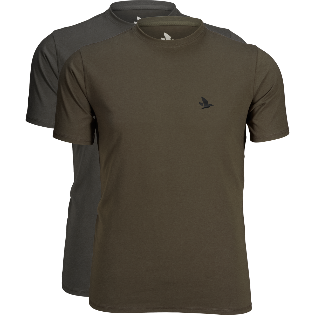 Outdoor 2-pack t-shirt Raven/Pine green - Seeland