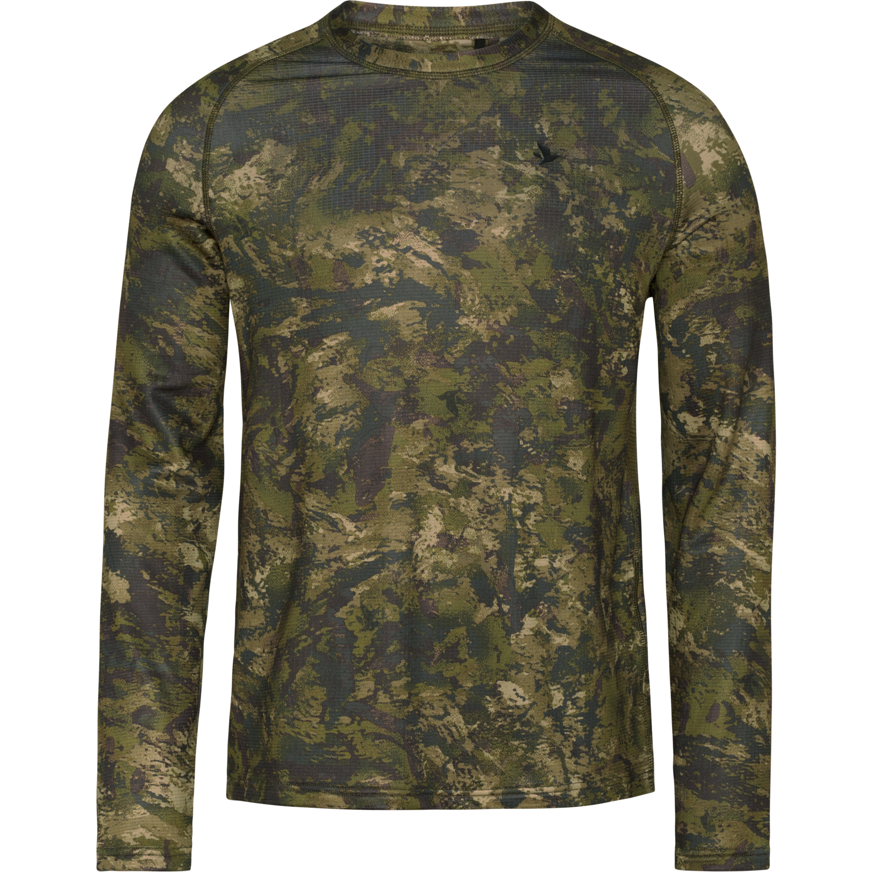 Str. Large - Active Camo L/S T-shirt InVis green - Seeland - Ombytningsvare