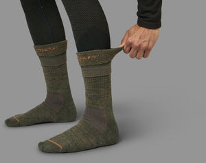 Pro Hunter 2.0 short socks Willow green/Shadow brown - Härkila