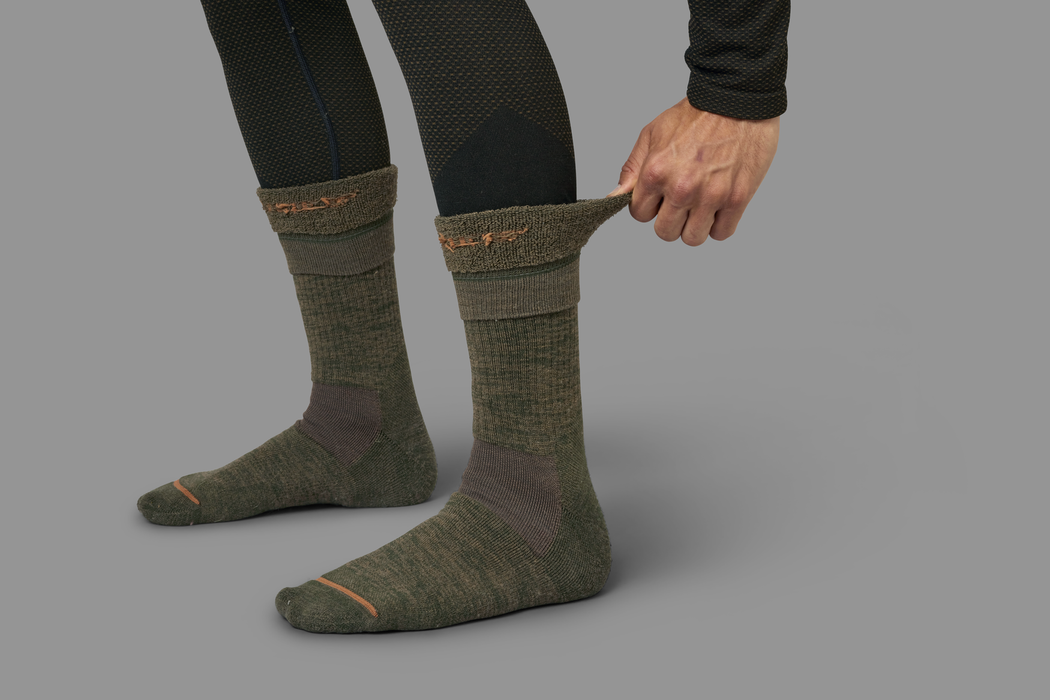 Pro Hunter 2.0 short socks Willow green/Shadow brown - Härkila