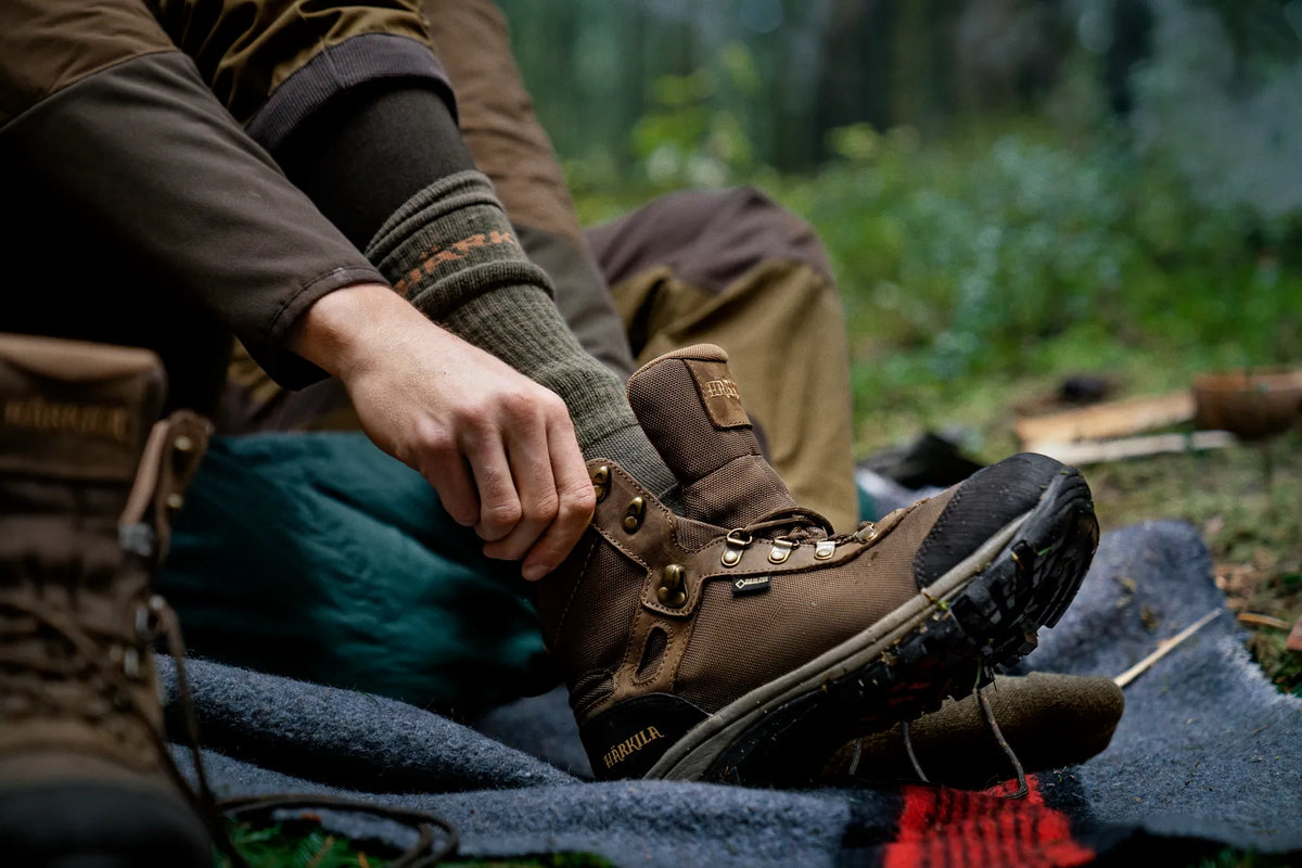 Pro Hunter 2.0 short socks Willow green/Shadow brown - Härkila