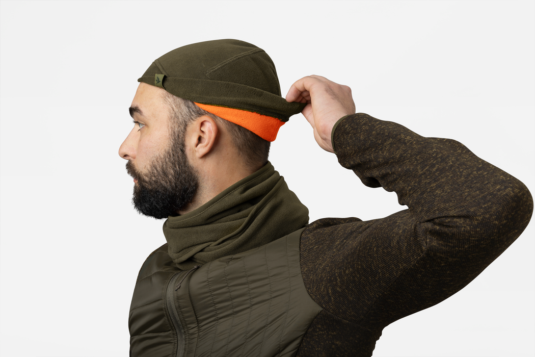 Reversible fleece hue Pine green/Hi-Vis orange - Seeland