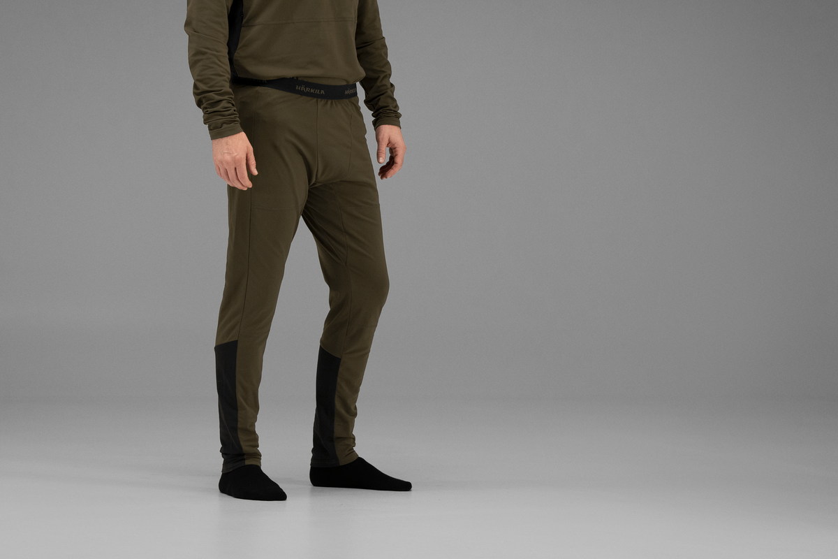 Härkila Heat USB-C Long Johns - Willow green/Black - Härkila