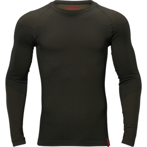 Härkila Base active L/S rund hals Dark willow green - Härkila