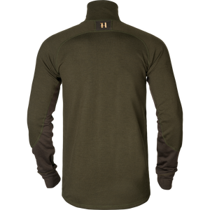 Härkila Base Warm zip neck Willow green/Shadow brown - Härkila