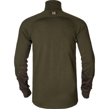 Härkila Base Warm zip neck Willow green/Shadow brown - Härkila