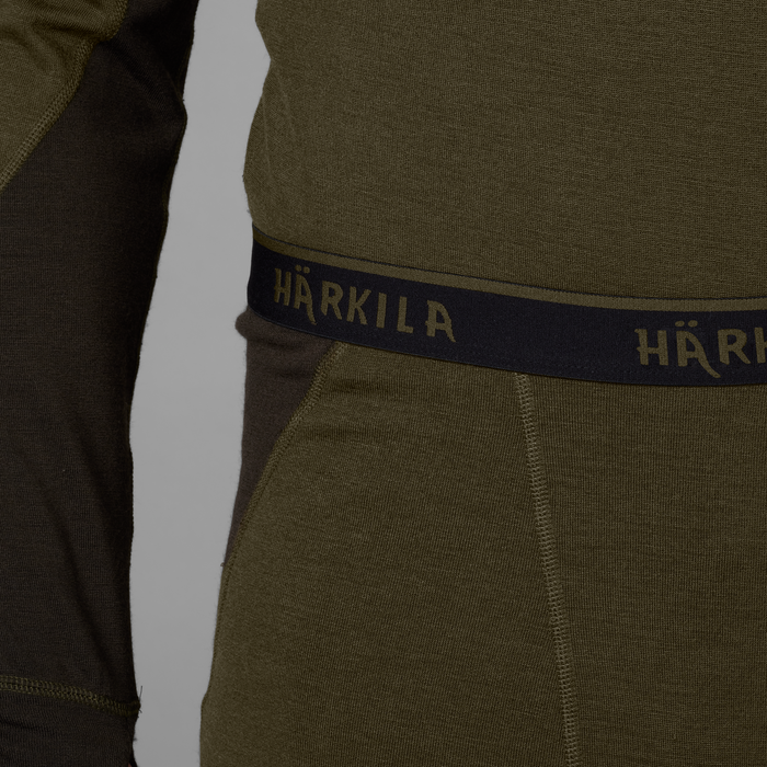 Härkila Base Warm long johns Willow green/Shadow brown - Härkila