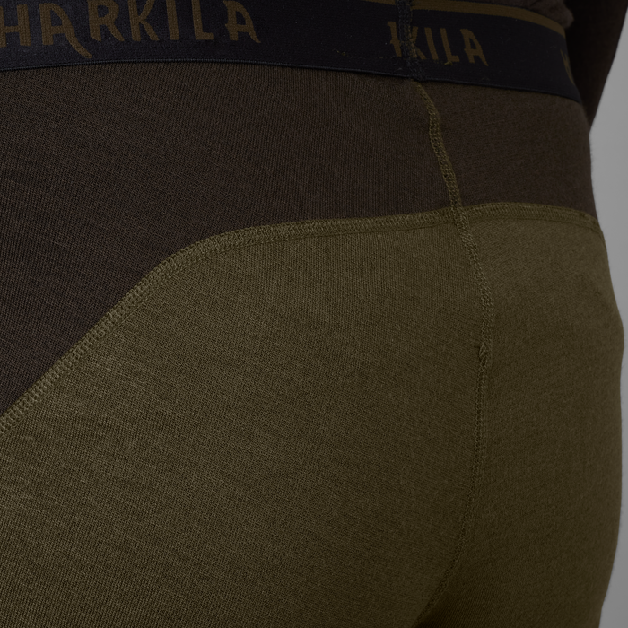 Härkila Base Warm long johns Willow green/Shadow brown - Härkila