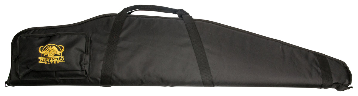 Buffalo River riffelfoderal - Sort 130cm m/lyddæmperlomme