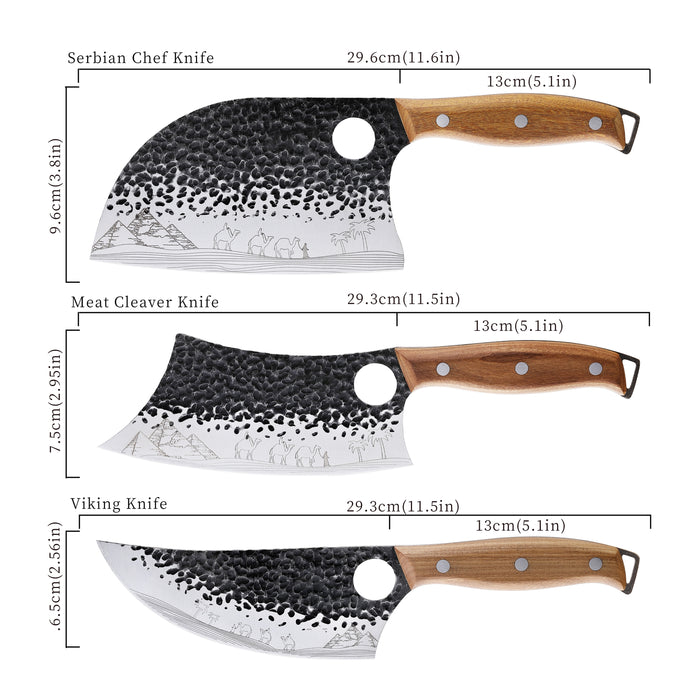 3-i-1 Håndsmedet Knivsæt