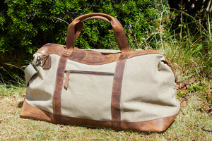 Rejsetaske Canvas/Hunter Læder