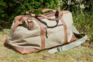 Rejsetaske Canvas/Hunter Læder