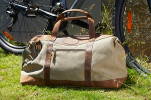 Rejsetaske Canvas/Hunter Læder