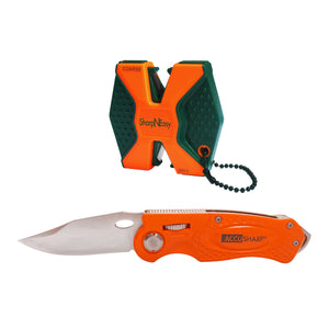 AccuSharp - Foldekniv/sliber sæt Orange m/lås
