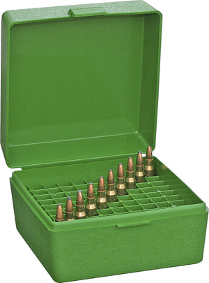 MTM patronbox 100 stk. patr. Kal. .222, .223, 6x47