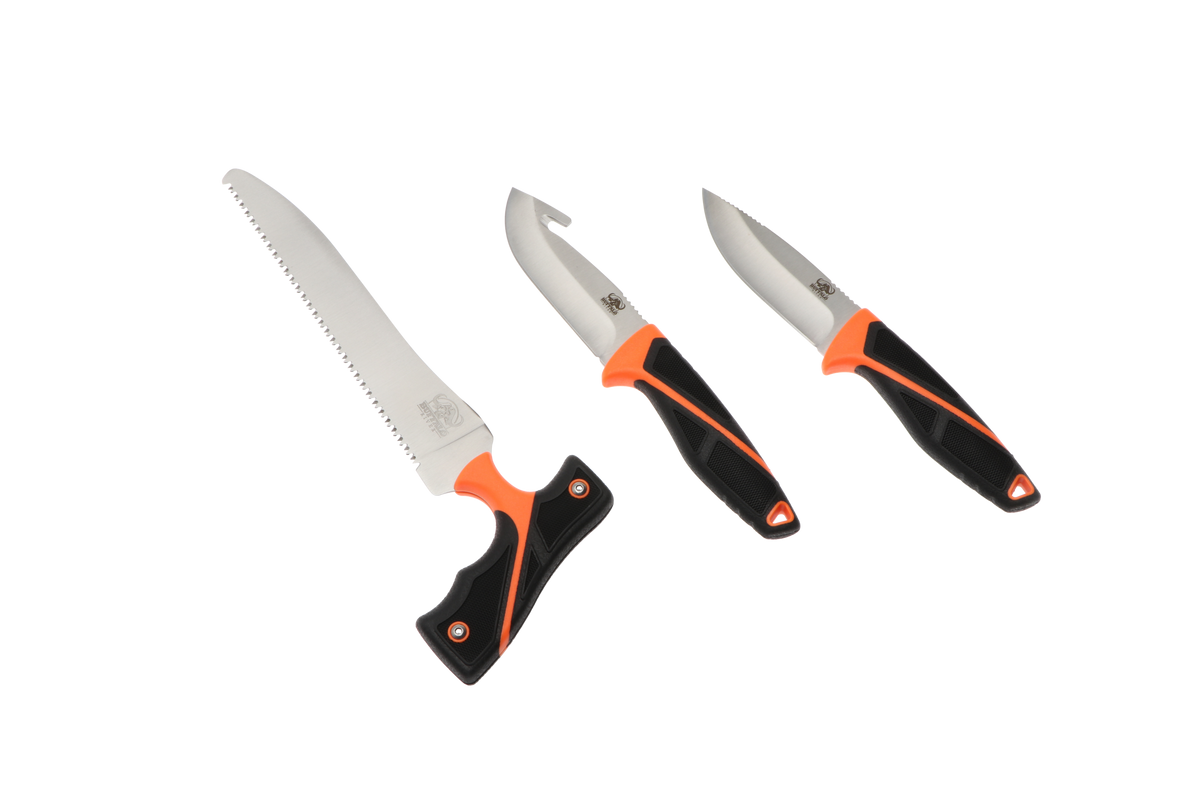 Knivsæt med 2 knive og 1 sav skede i nylon. Buffalo River