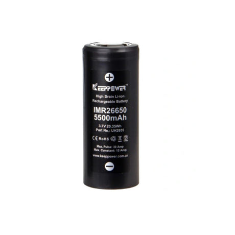 26650 KeepPower 5000mAh High Drain Li-Ion batteri 3,7V