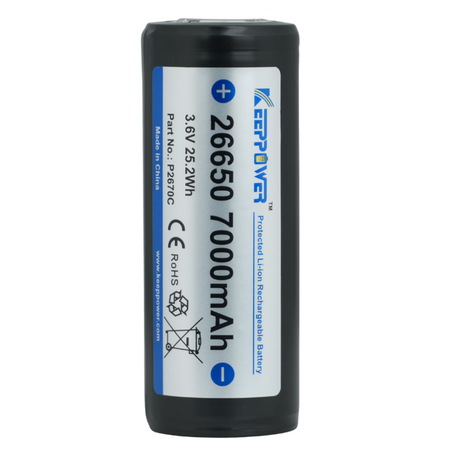 26650 KeepPower 7000mAh Protected Li-Ion battery 3,6V