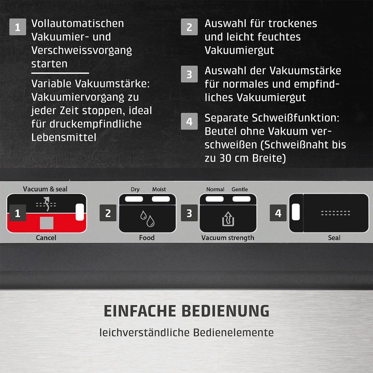 Caso vakuumpakker - VR390 0.8 bar 12 L/min